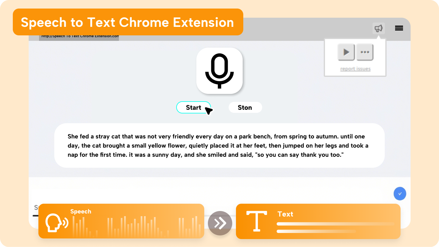 Extensão de Chrome para conversão de voz em texto