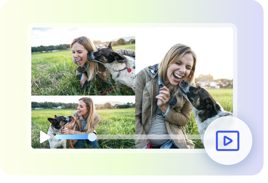 Демонстрація декількох кліпів в одному виробнику відеоколажів CapCut