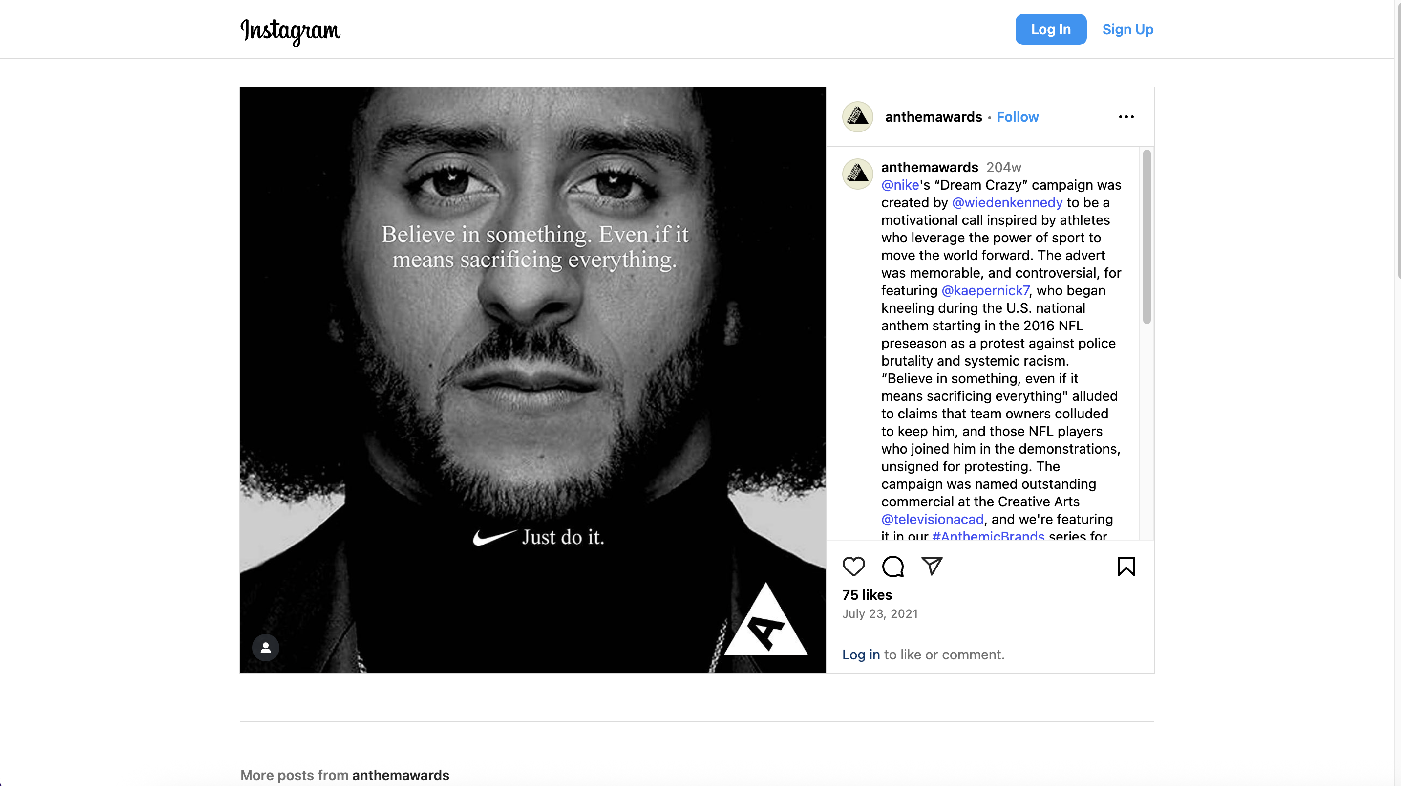 Nike – "Dream Crazy" Campaign