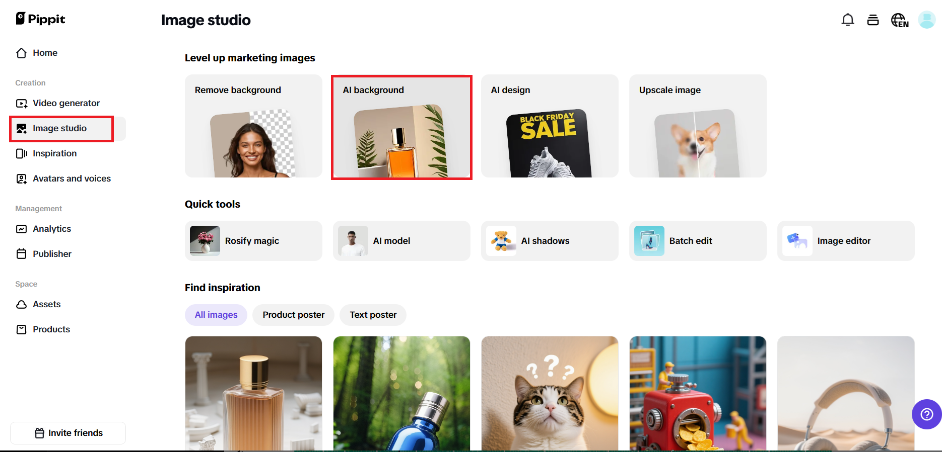 Click on the AI Background option