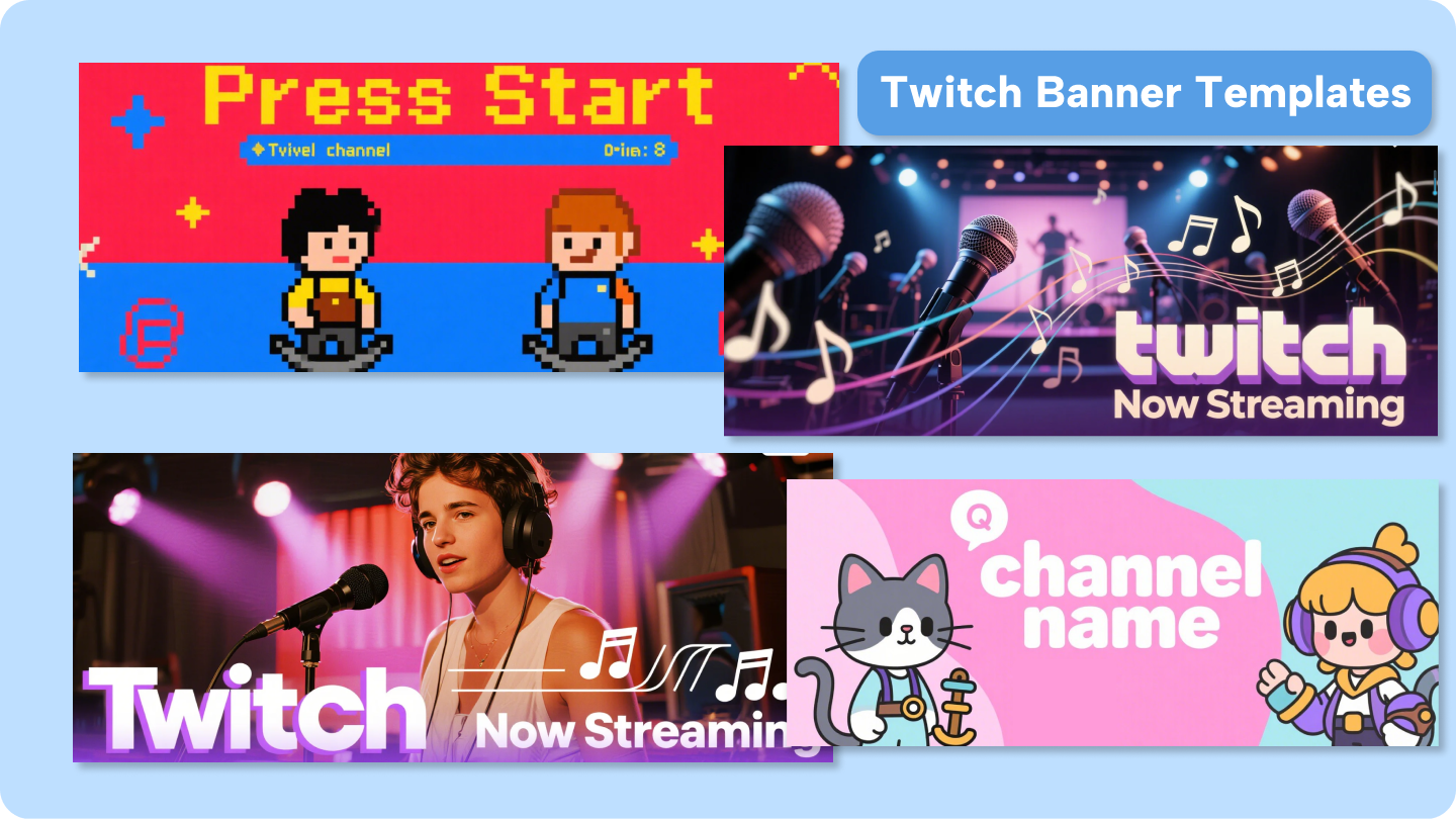 Modello di banner Twitch