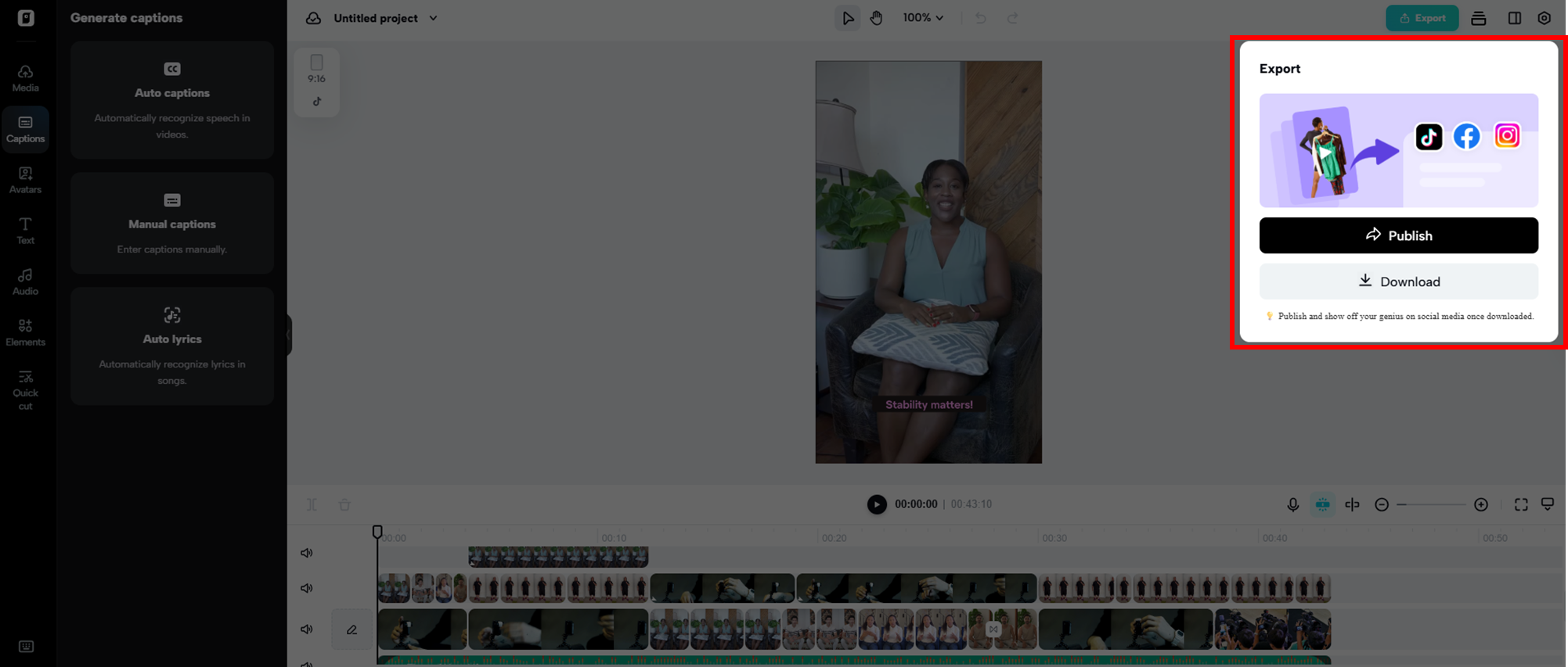 Export your video