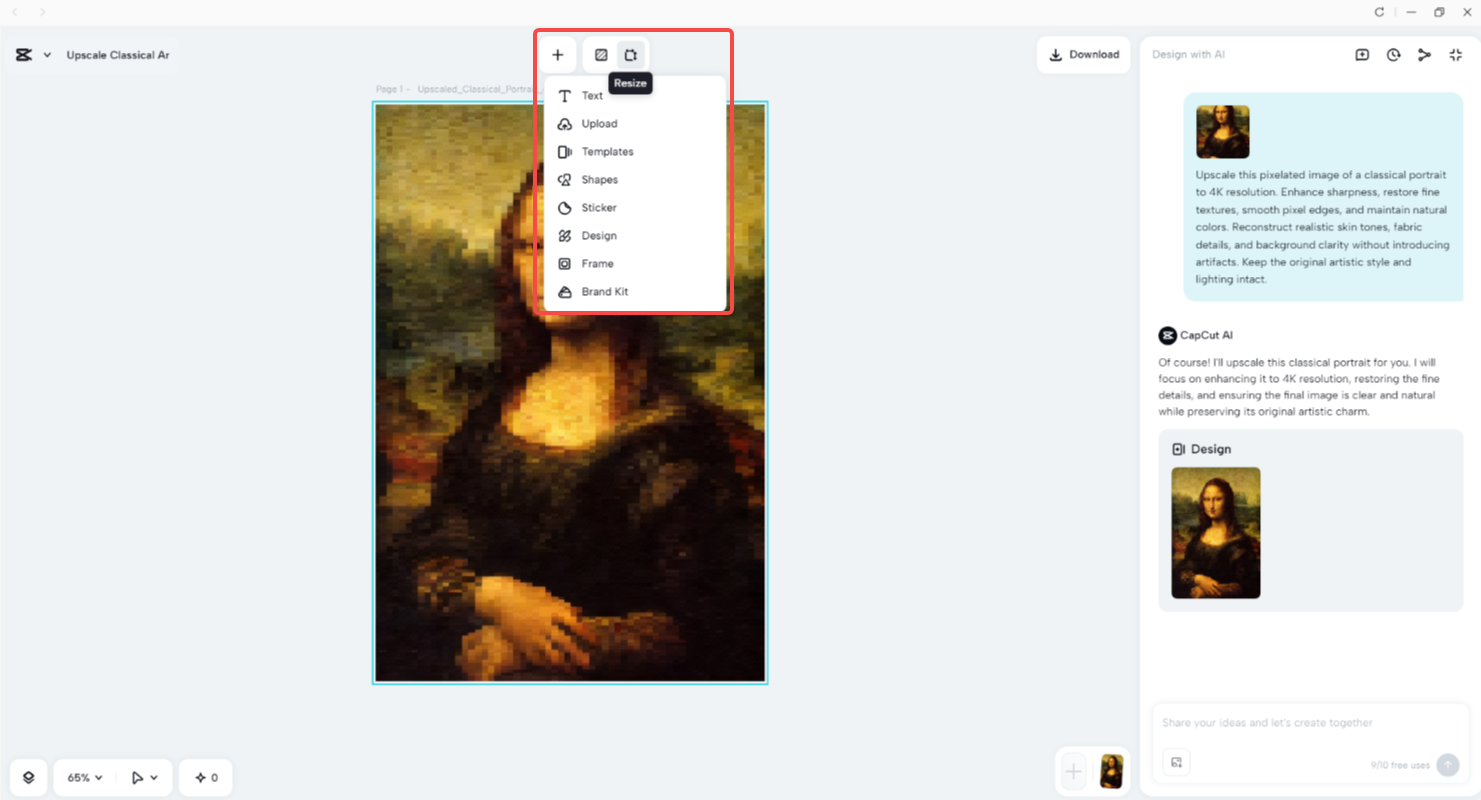 Upscale your image