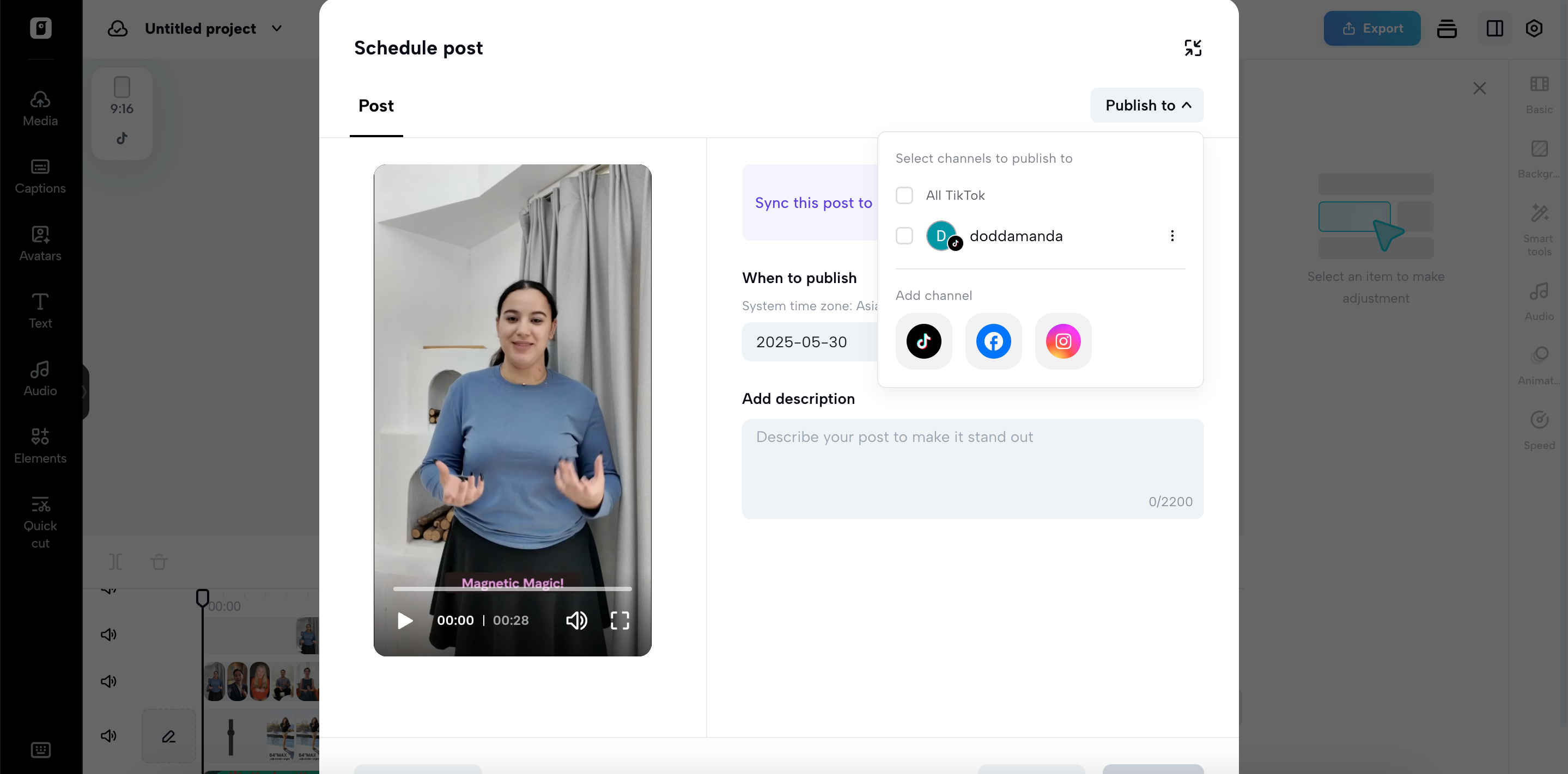 Multi-platform export options