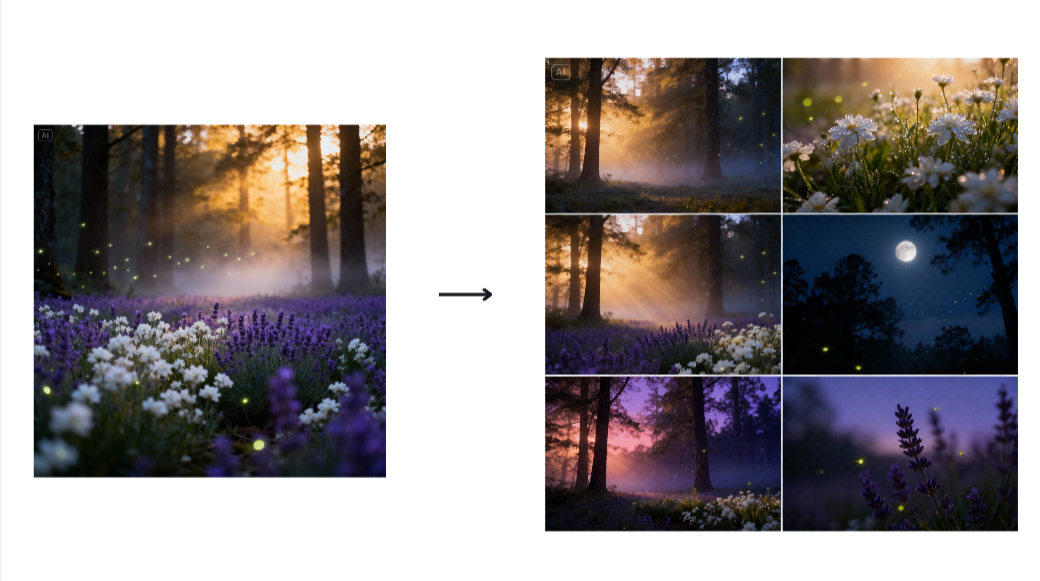 Group image generation feature in Dreamina