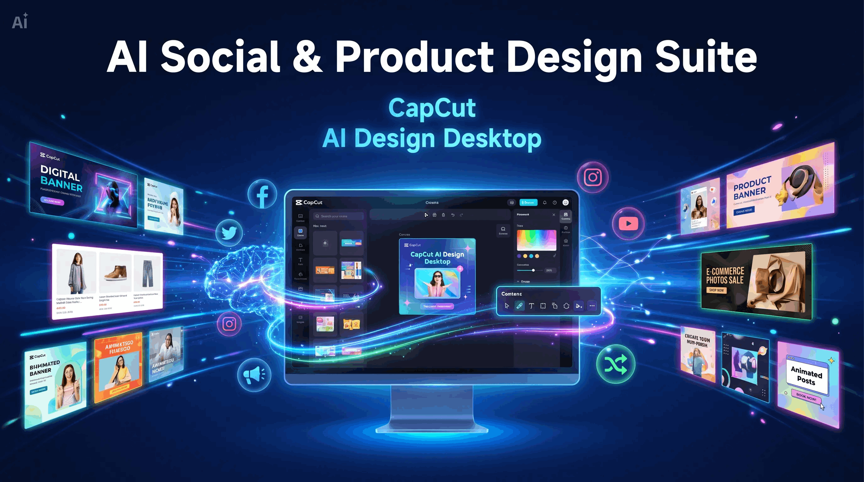 Suită de design social și produs AI