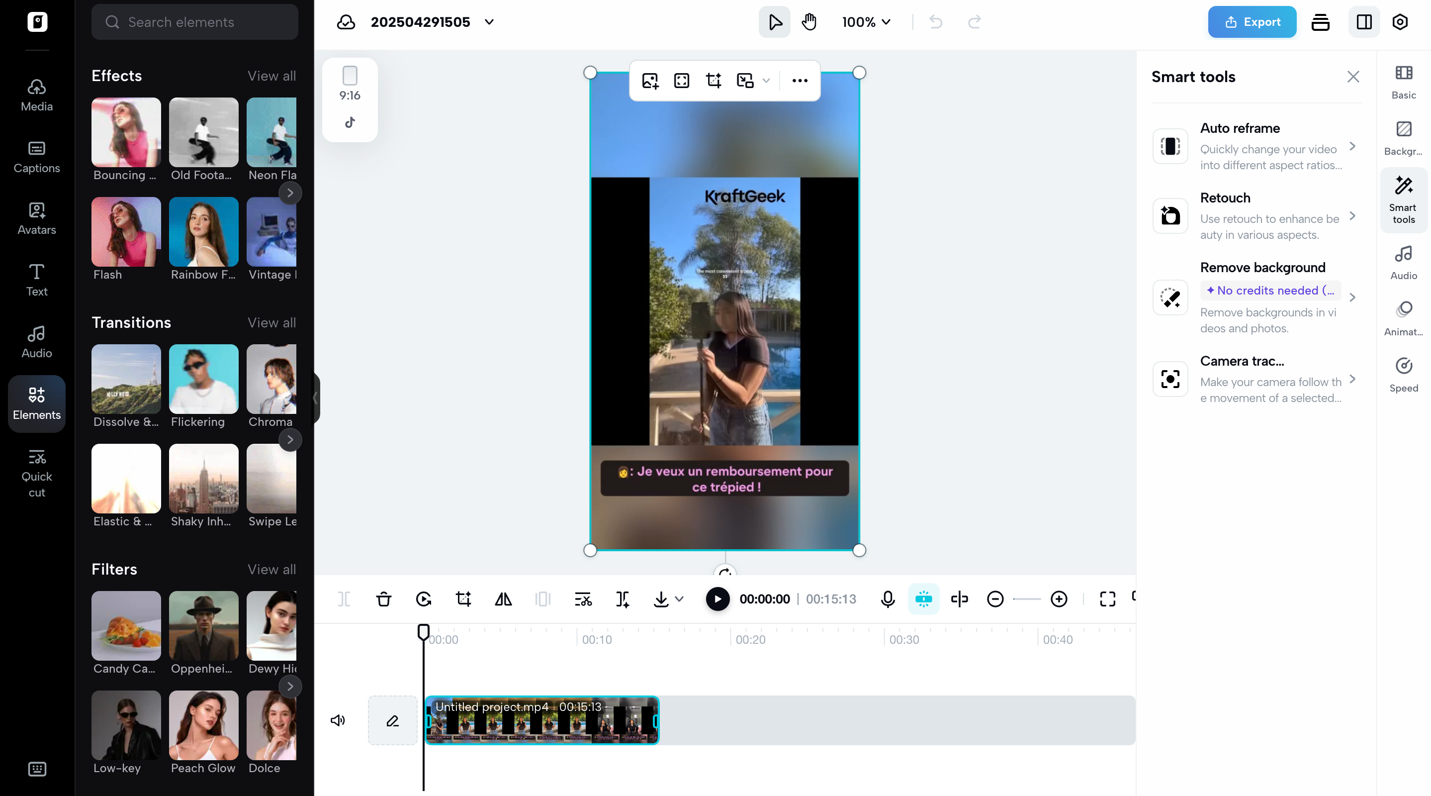 Pippit's powerful tools for video enhancement
