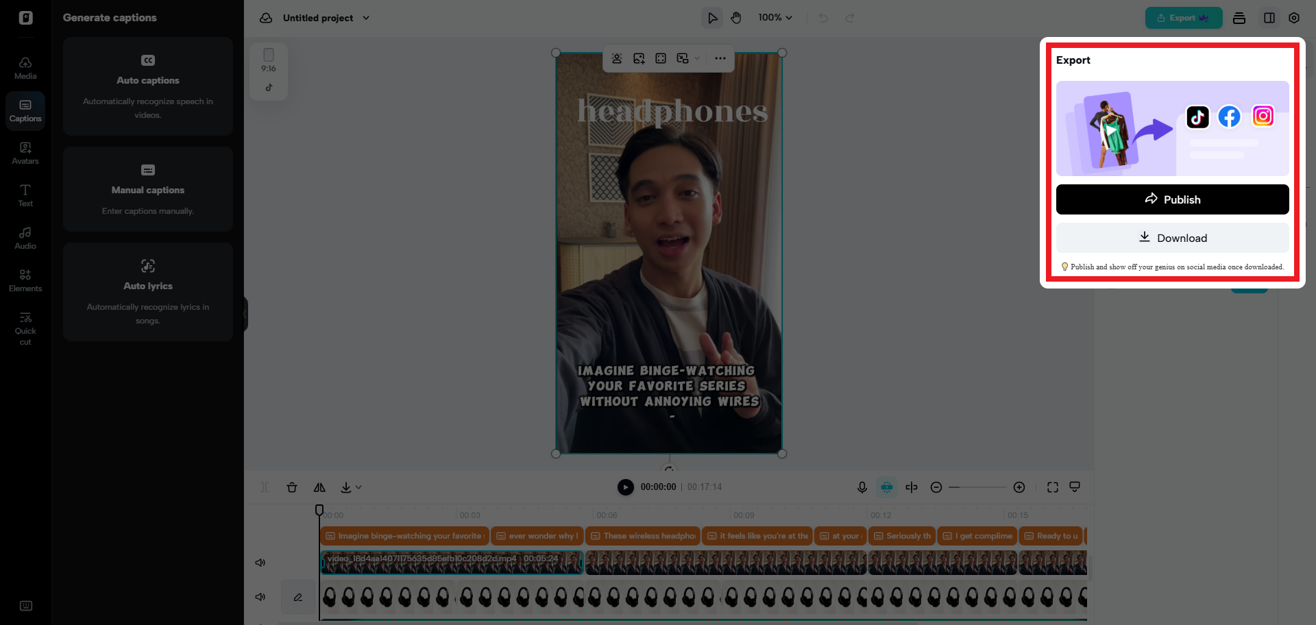 Export your video