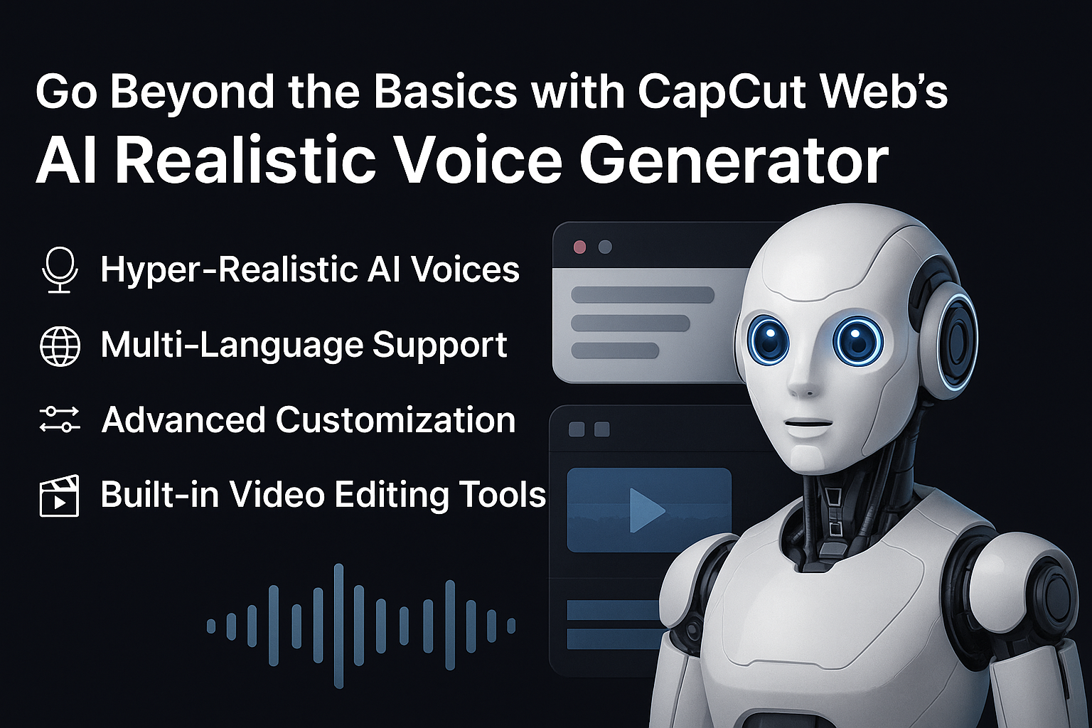 Ve más allá de lo básico con CapCut Generador de voz realista de IA de la web