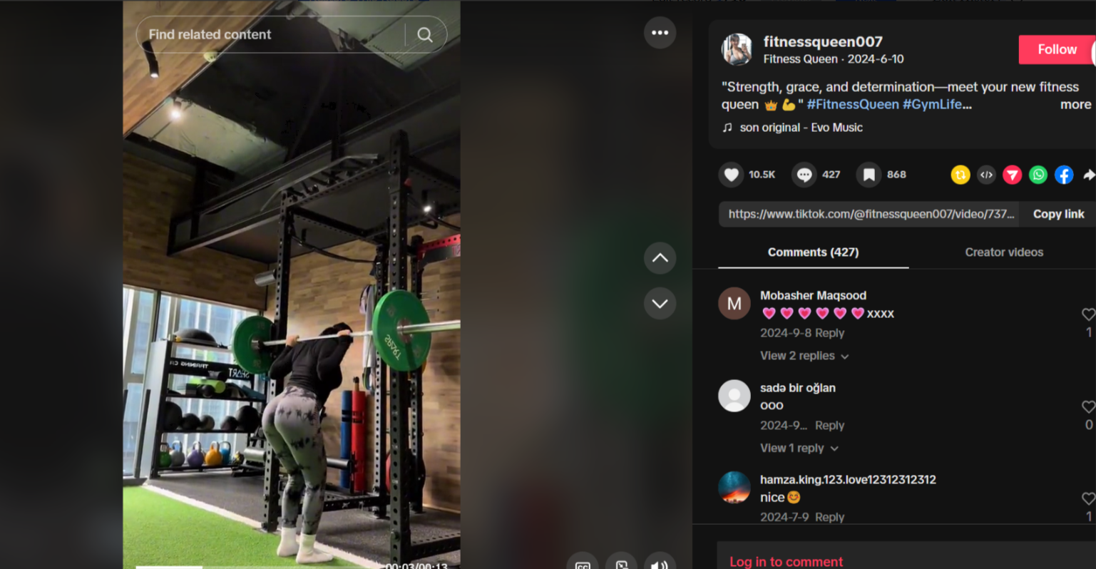 Vorher und nachher Transformation Video Reels auf TikTok