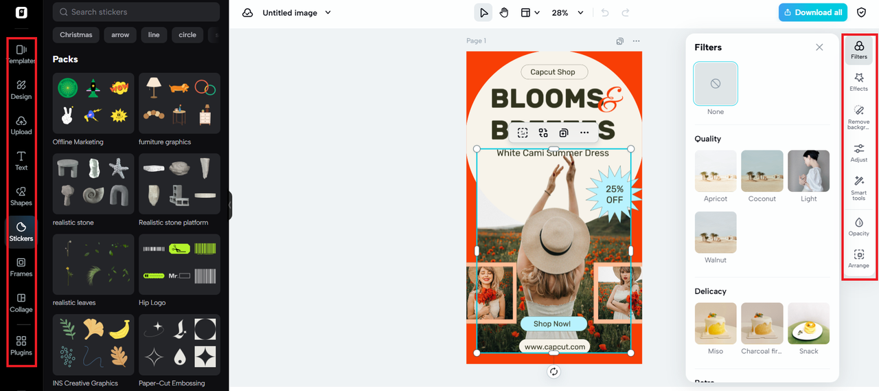 Enhance with AI editing tools