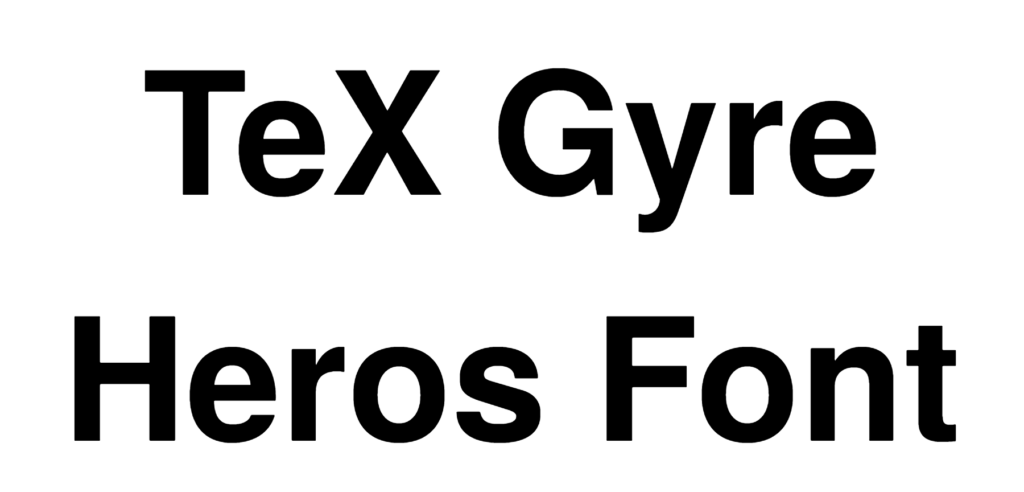 TeX Gyreヒーローズ