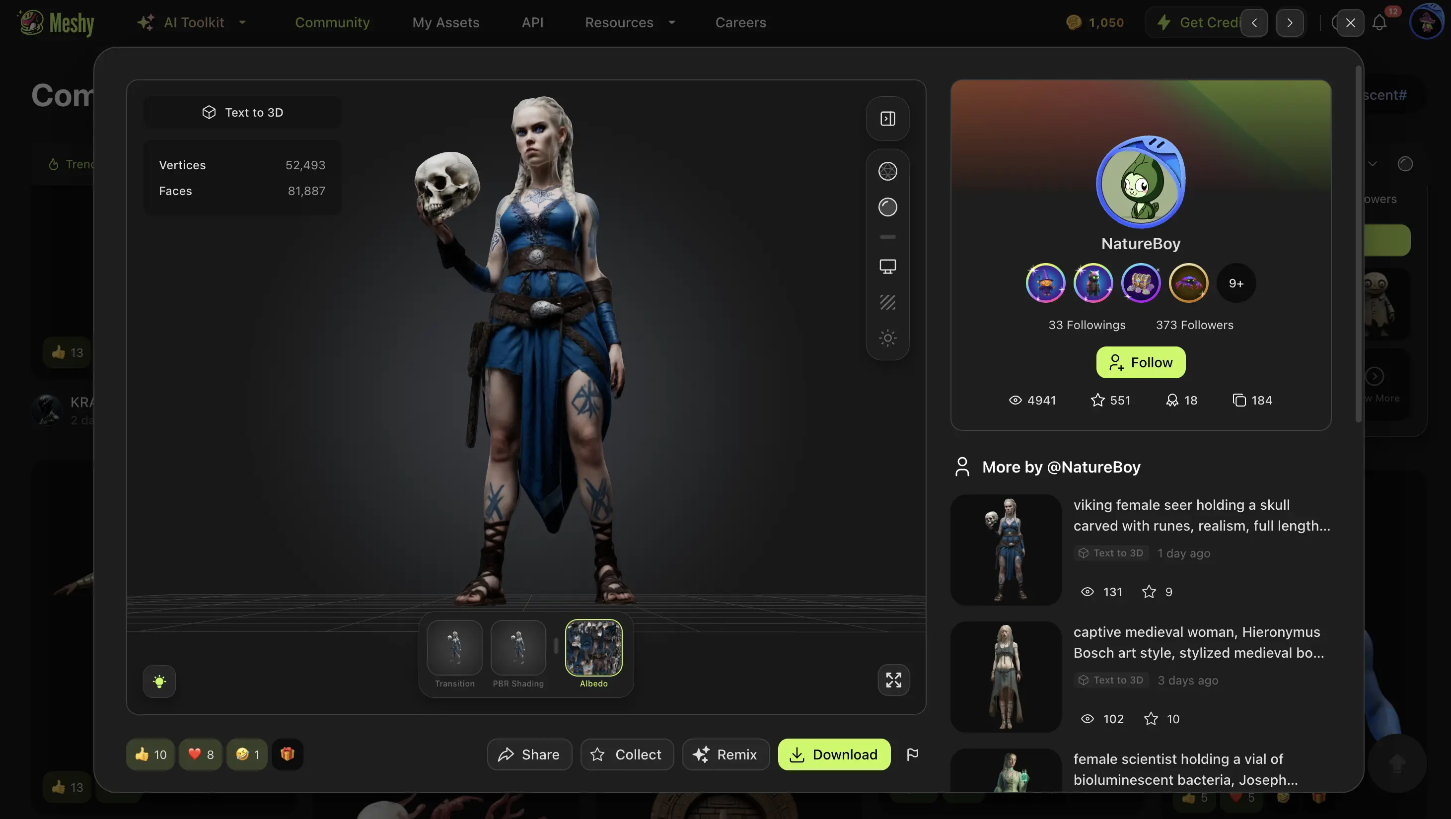 Interfaz de Meshy: una forma rápida de crear tu propio personaje 3D gratis