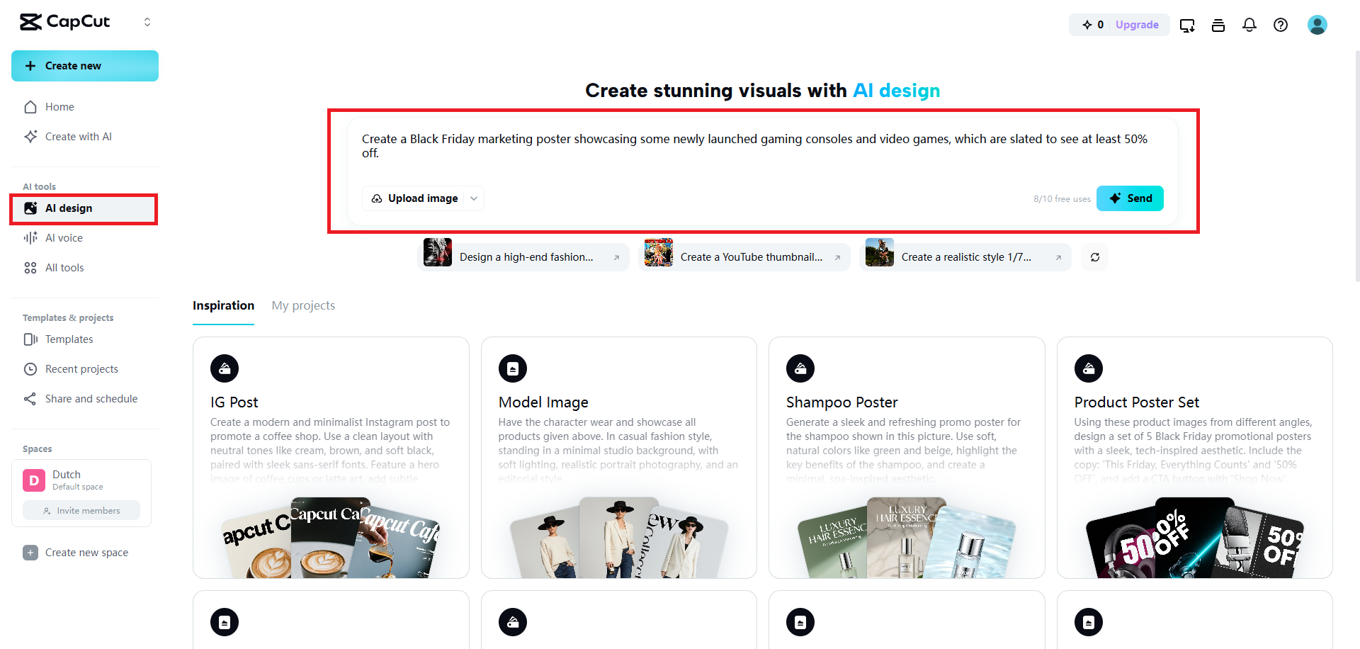 Generate your marketing poster design