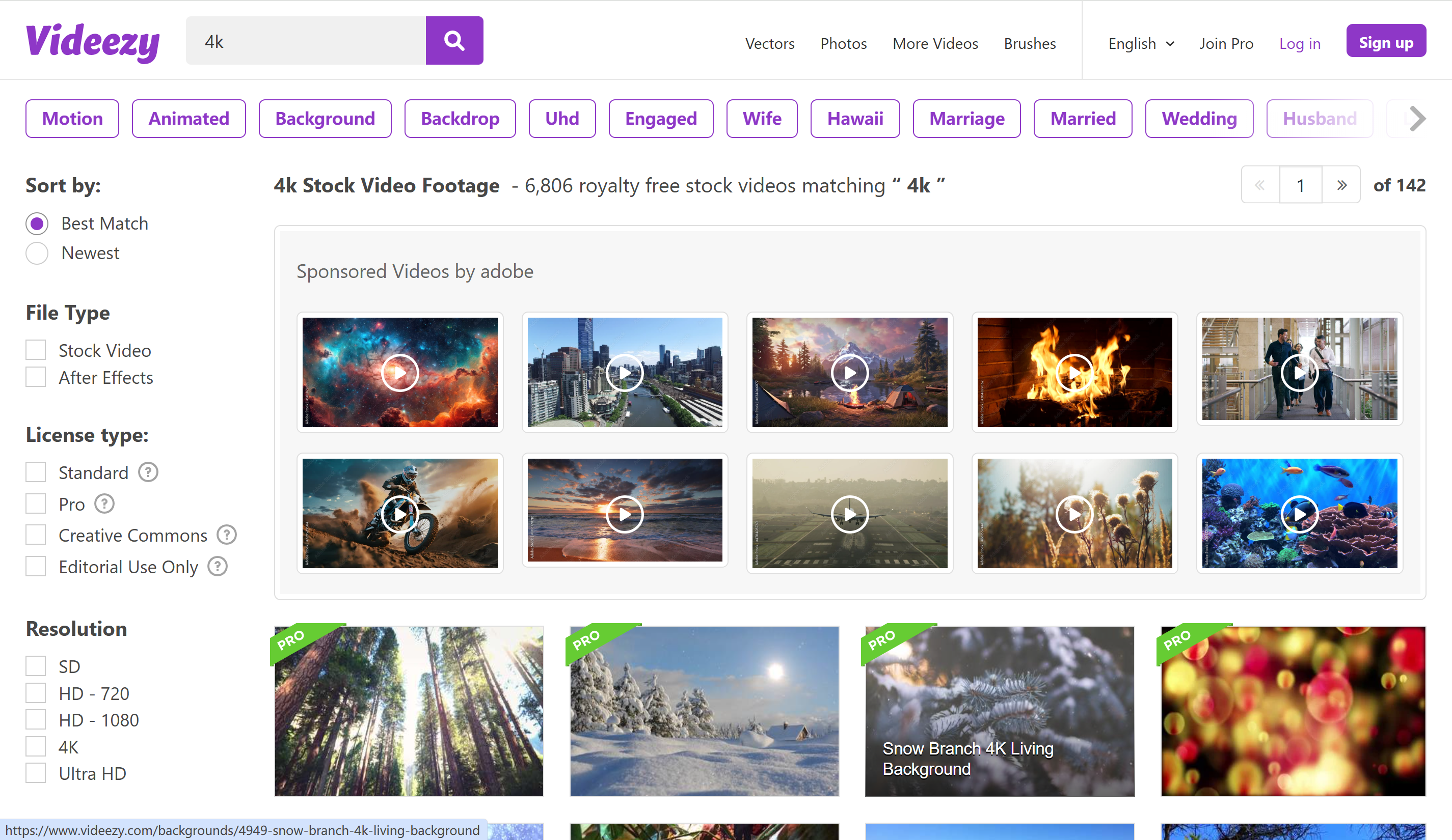 Videezy to download 4K videos for Mac
