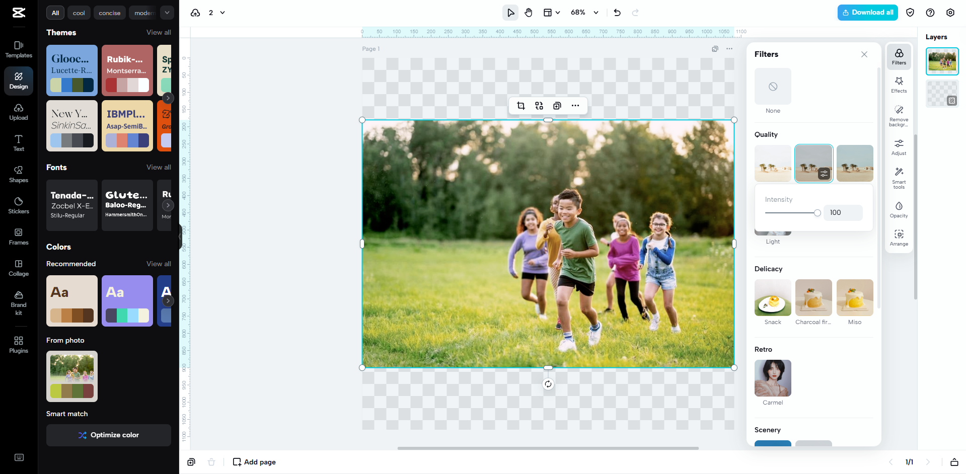 Antarmuka CapCut Web - cara cepat untuk mengonversi JPG ke PNG