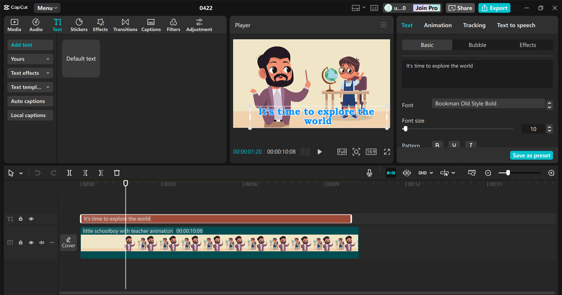 Interfaccia dell' CapCut editor video desktop - il miglior strumento per animare i video