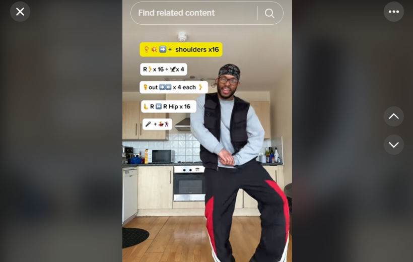 Text effects for dance challenges
