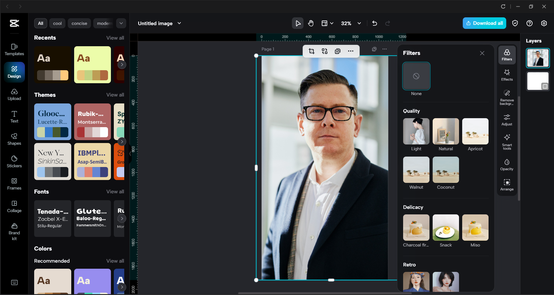 Interface of the CapCut desktop video editor - one of the best photo editors