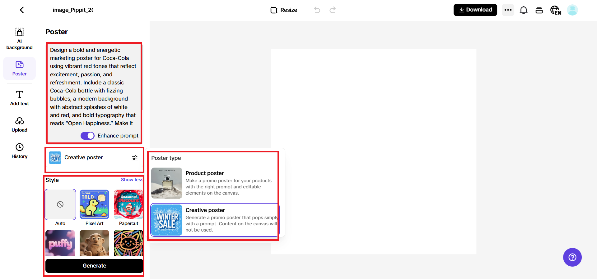 Enter your prompt and generate a design