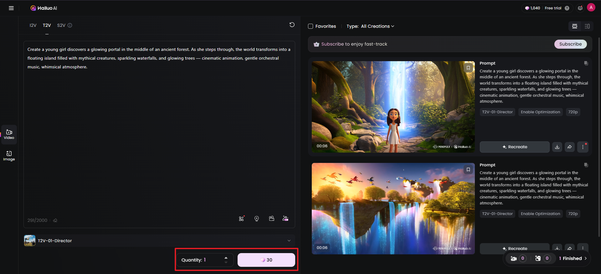 hailuo ai text to video