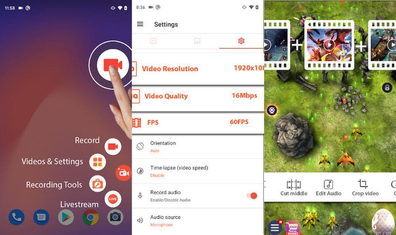 Ipinapakita kung paano gamitin ang AZ Screen Recorder sa mobile phone