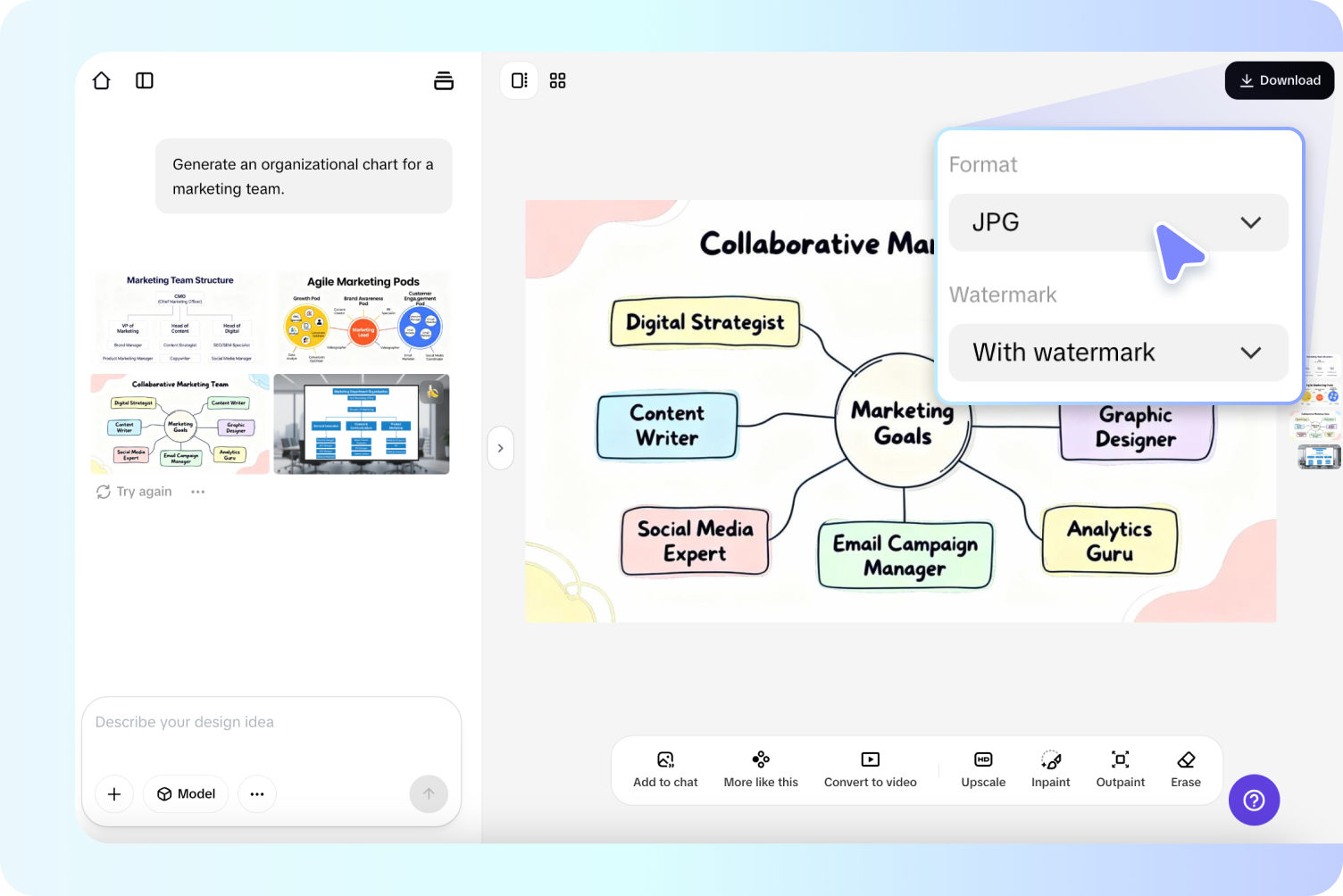 edit and download generated diagram