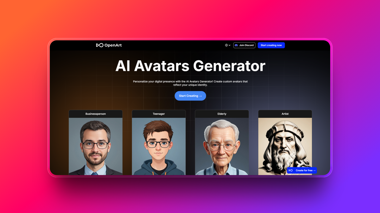 Penjana avatar AI oleh OpenArt