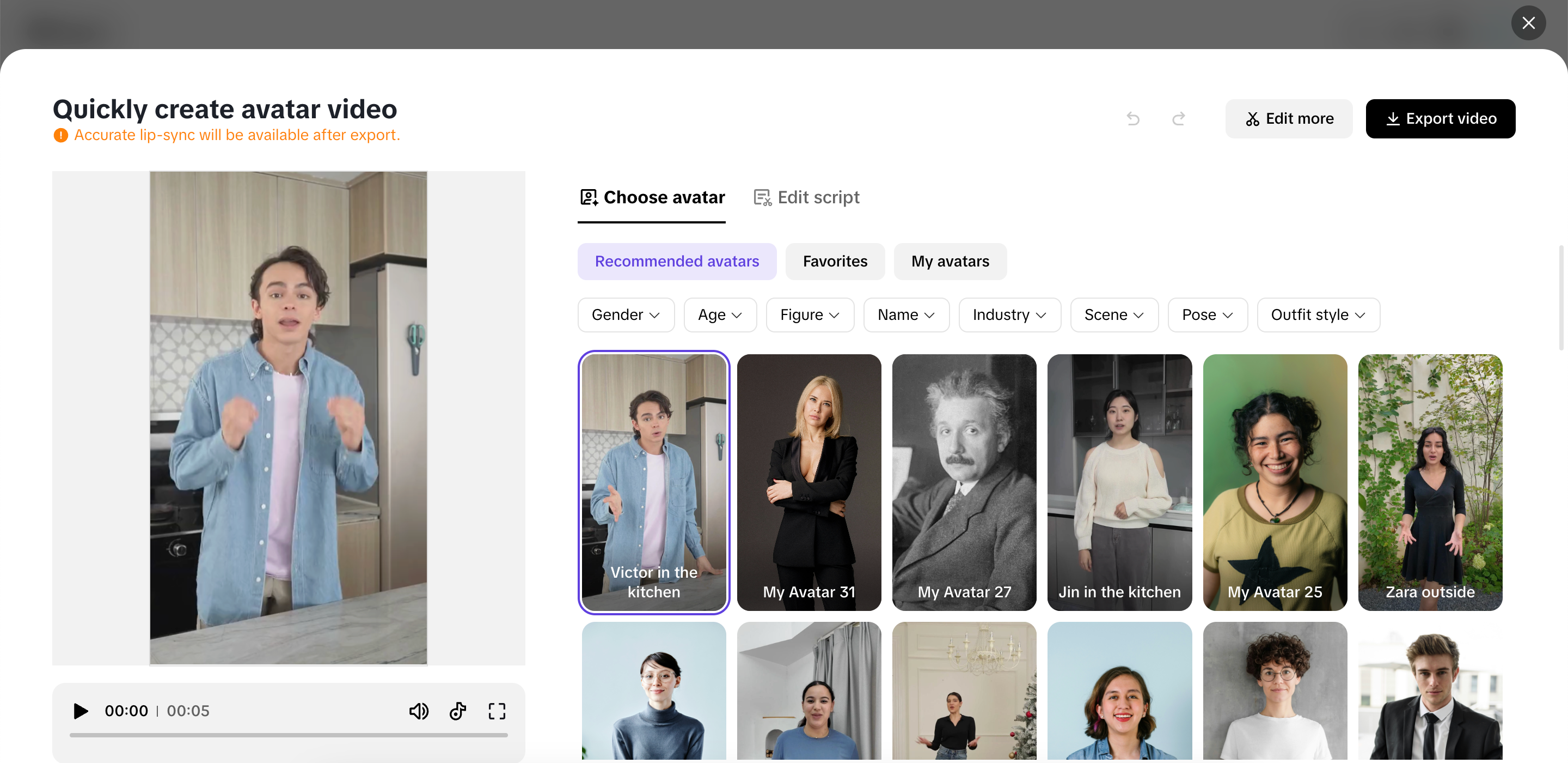 Create human-like avatars