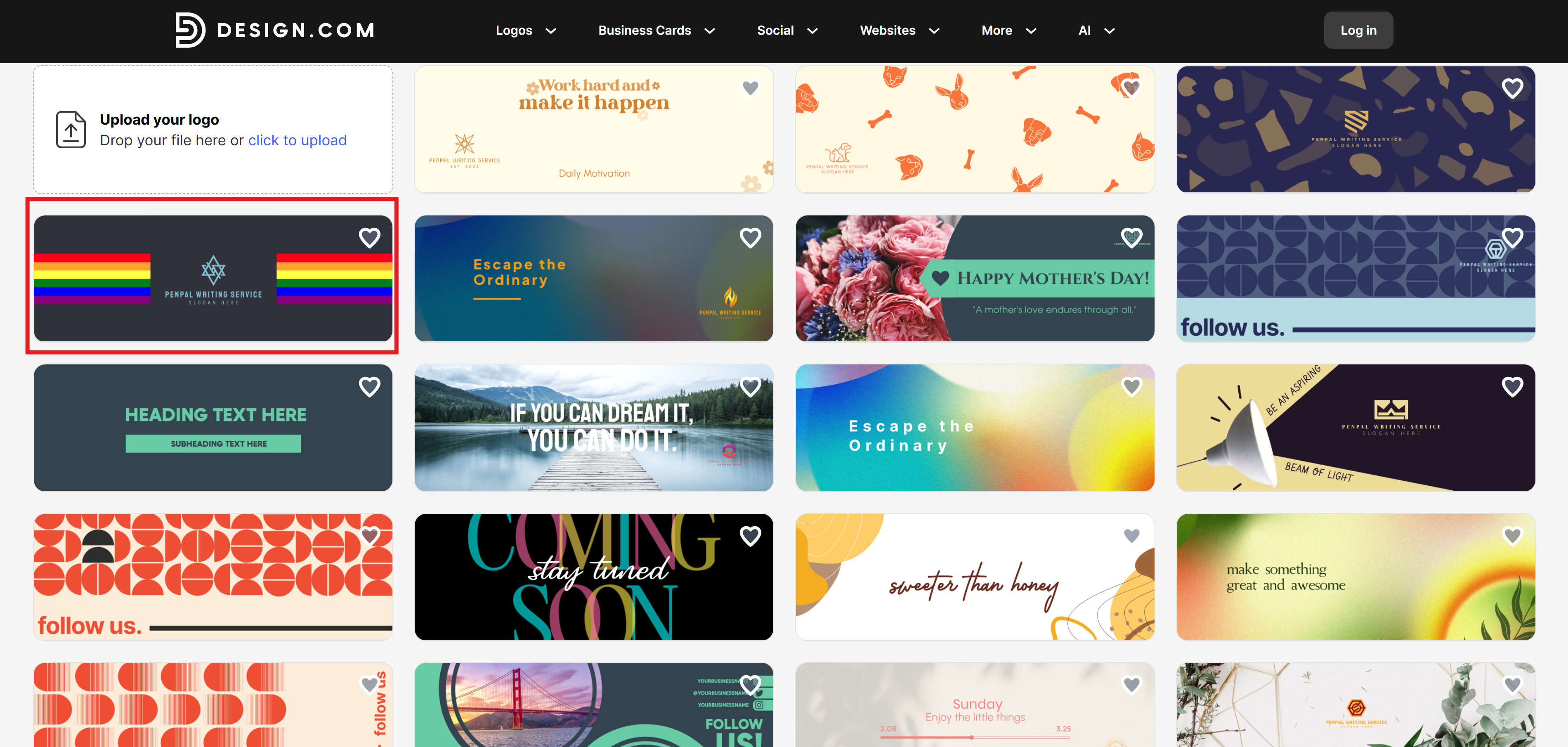 Design.com: Tumblr banner template