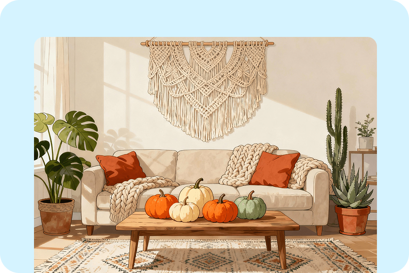 Thanksgiving-themed party invitation