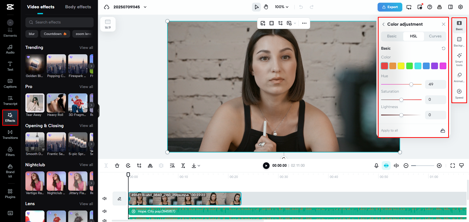 Chỉnh sửa video cho YouTube với CapCut Web