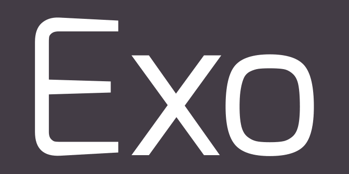 Czcionka Exo