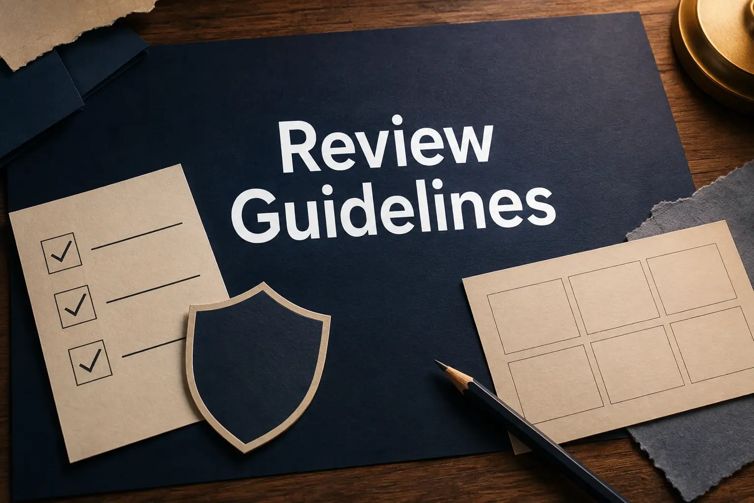 Review Guidelines cover with a clear safety and rights review motif
