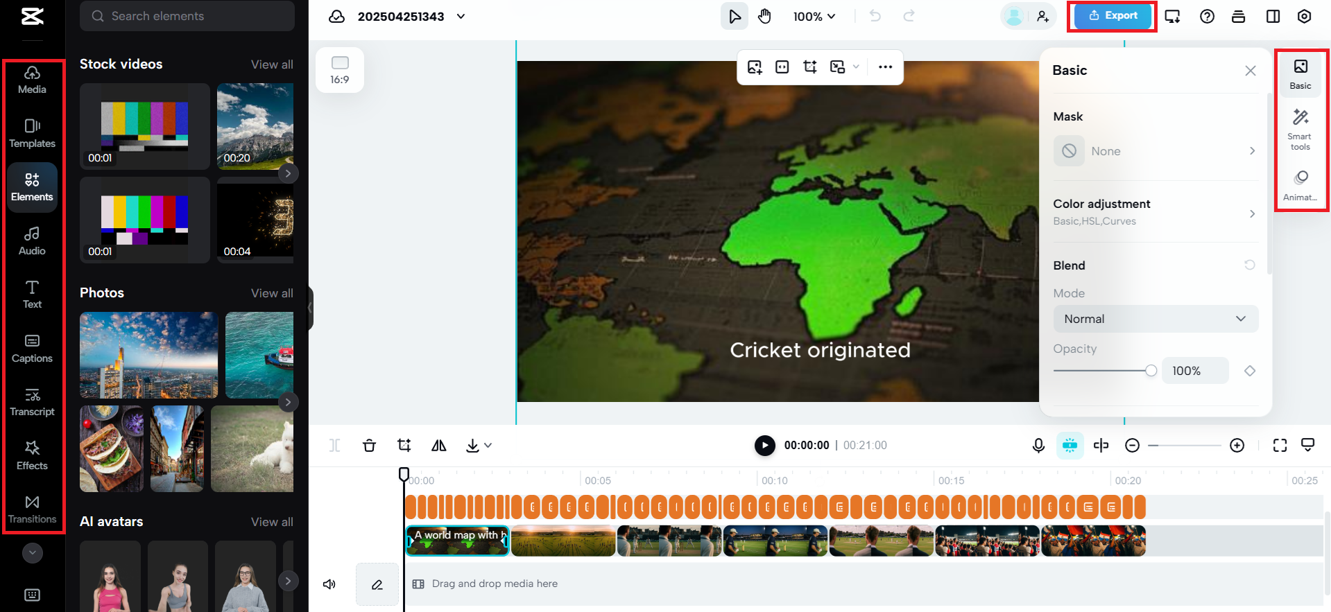 Edit more or export the video