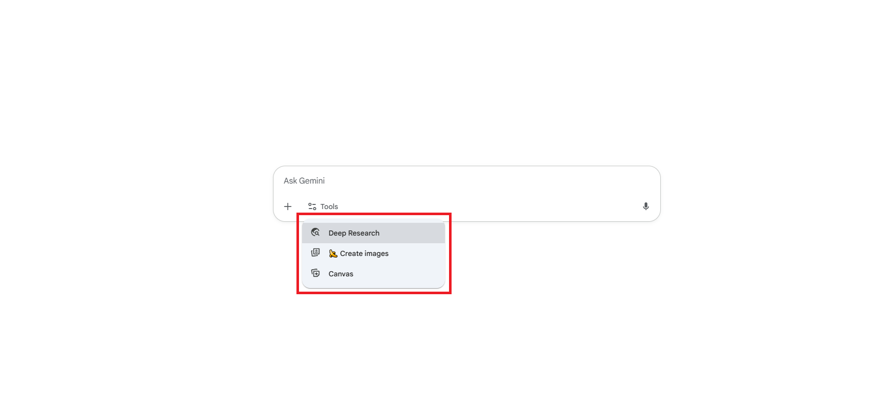 Choose the create images option
