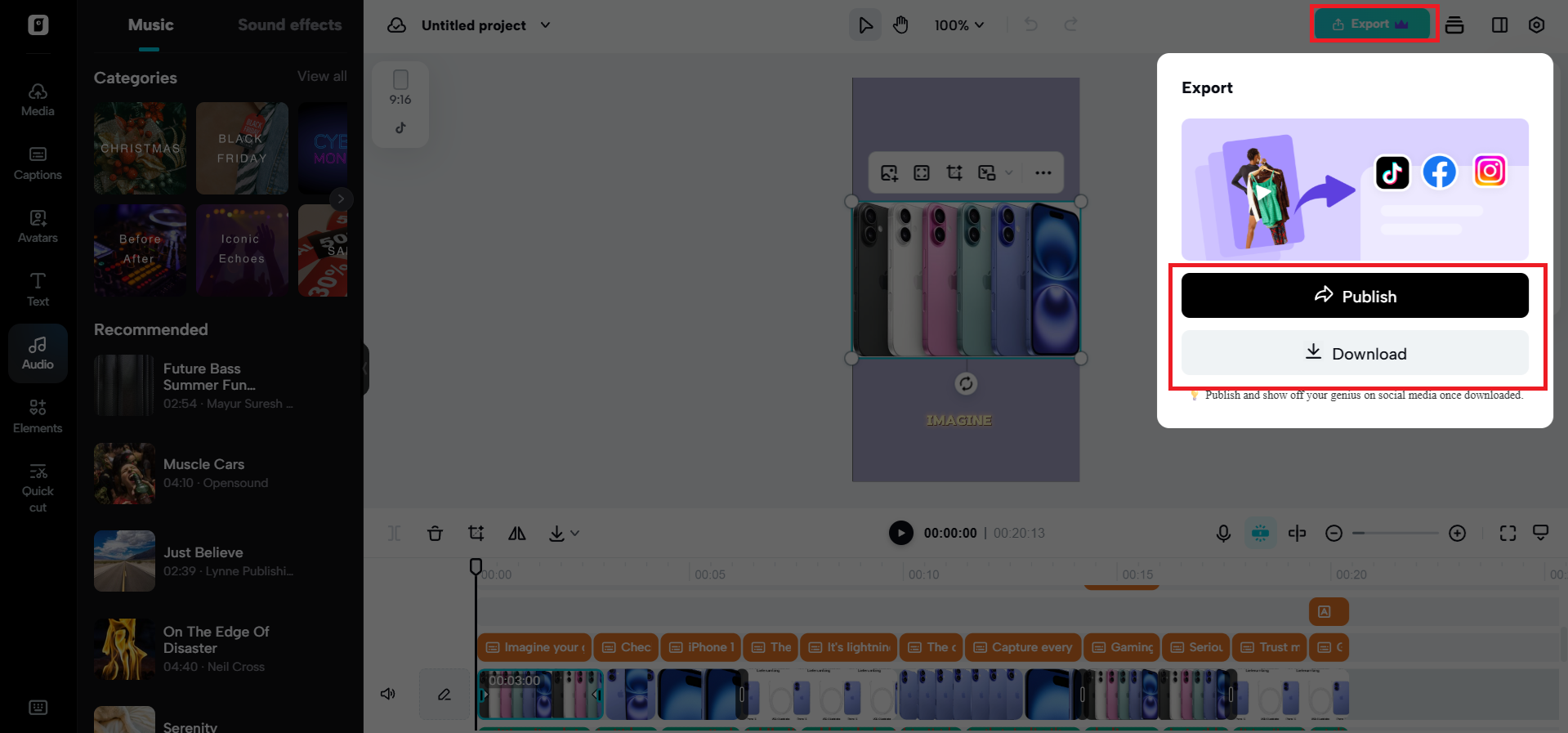 Export your video