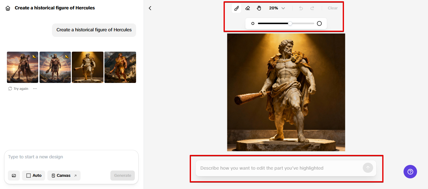 Herramienta de repintado en Pippit