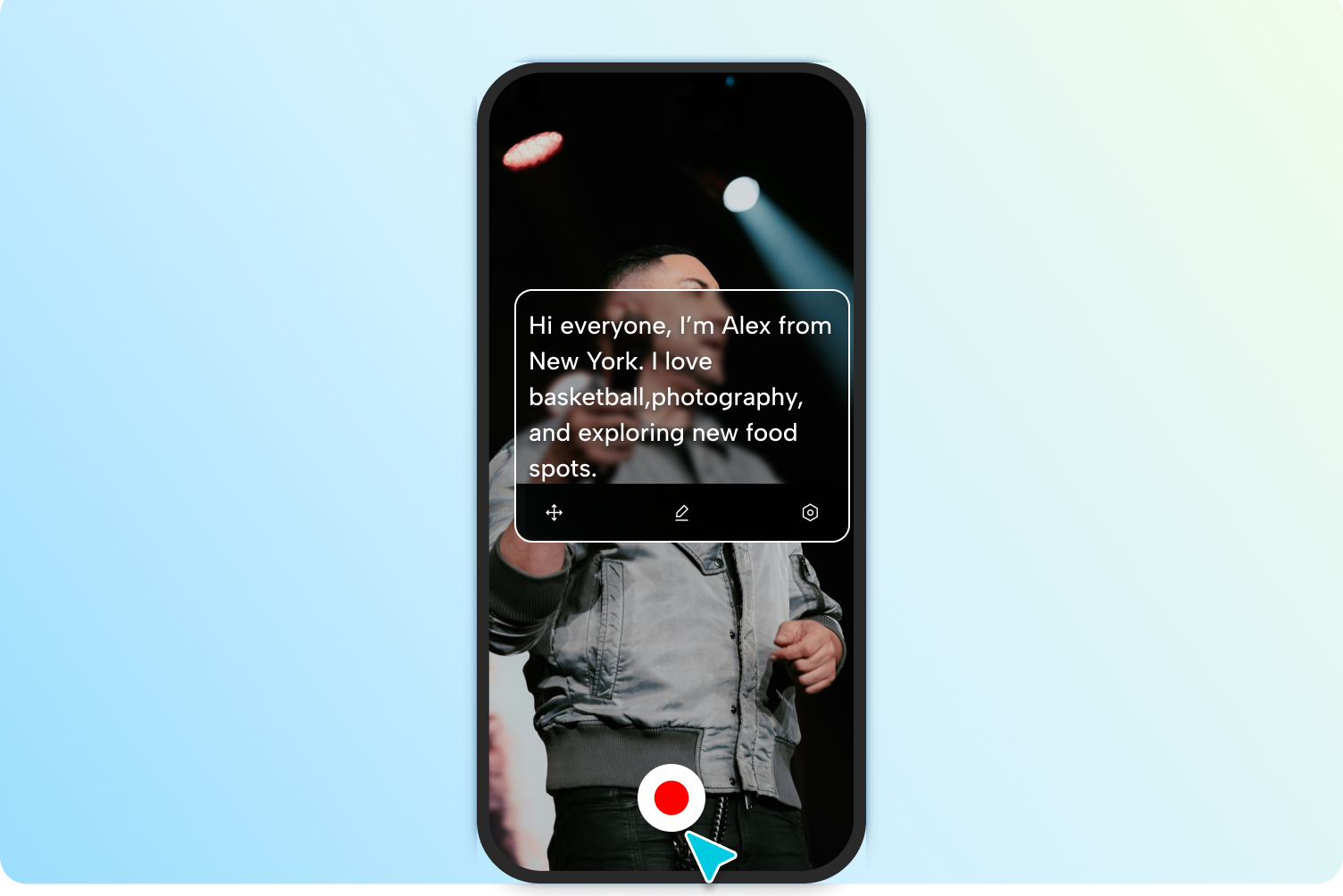 Adjust display settings and record