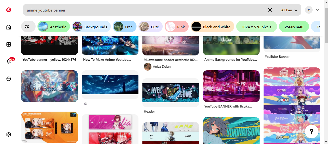 Pinterest's interface