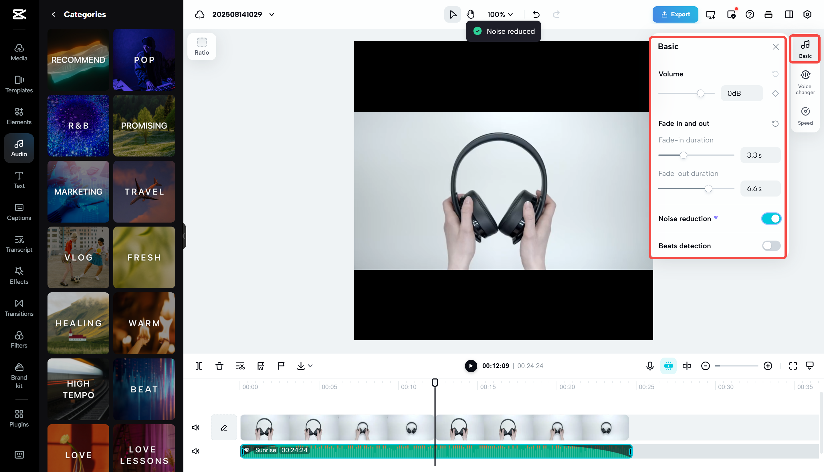 Adjust the volume