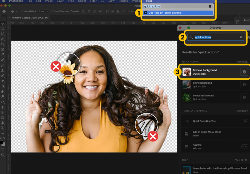 Use the " Remove background tool to remove a white image background
