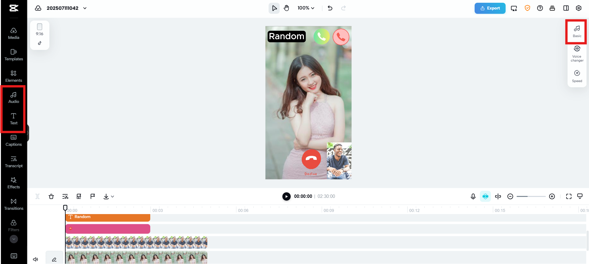 Pagandahin ang video gamit ang audio at text