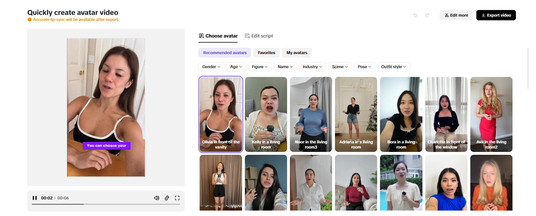 Create a digital human