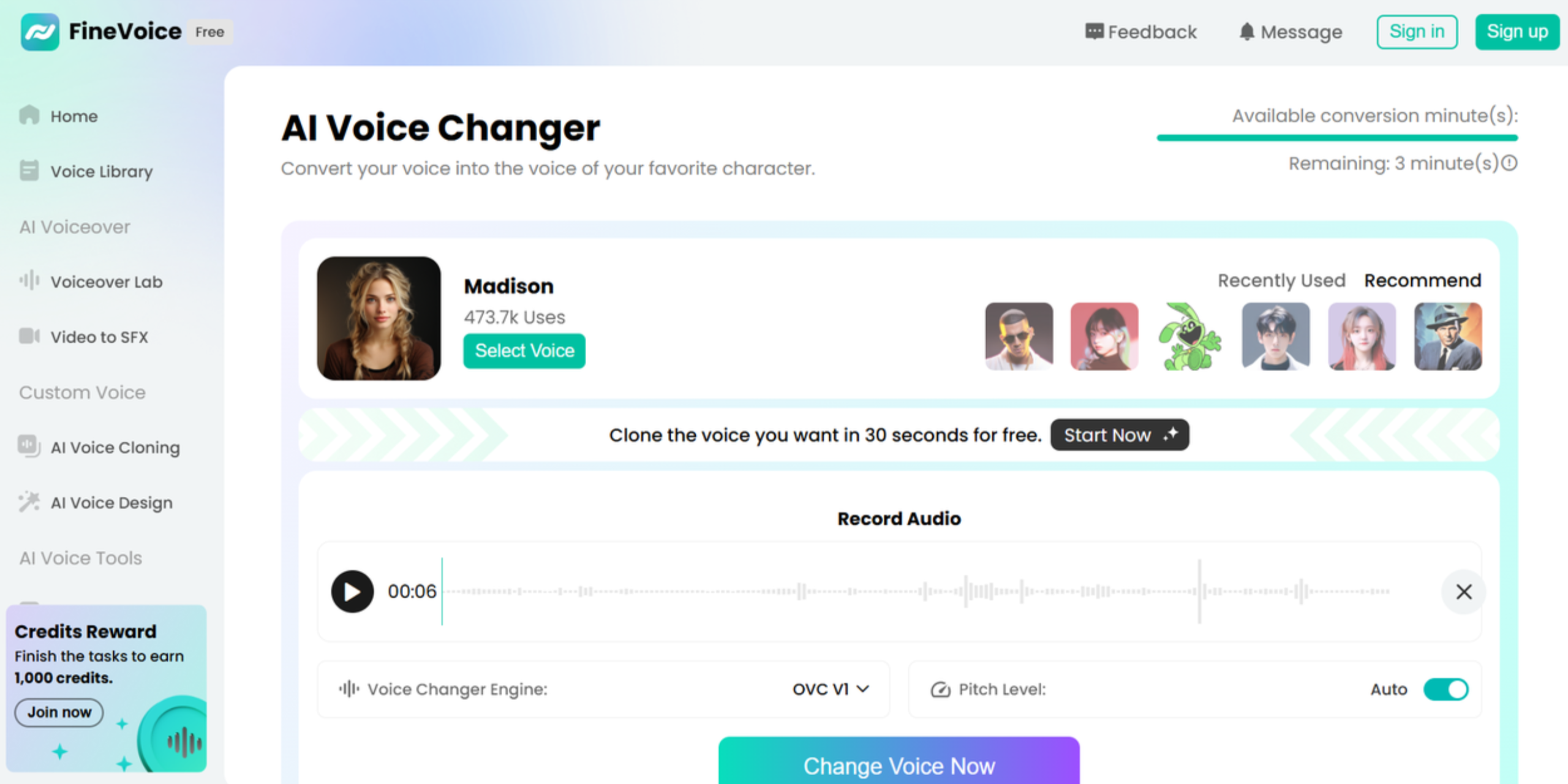 Fineshare - a user-friendly Gnarpy voice changer