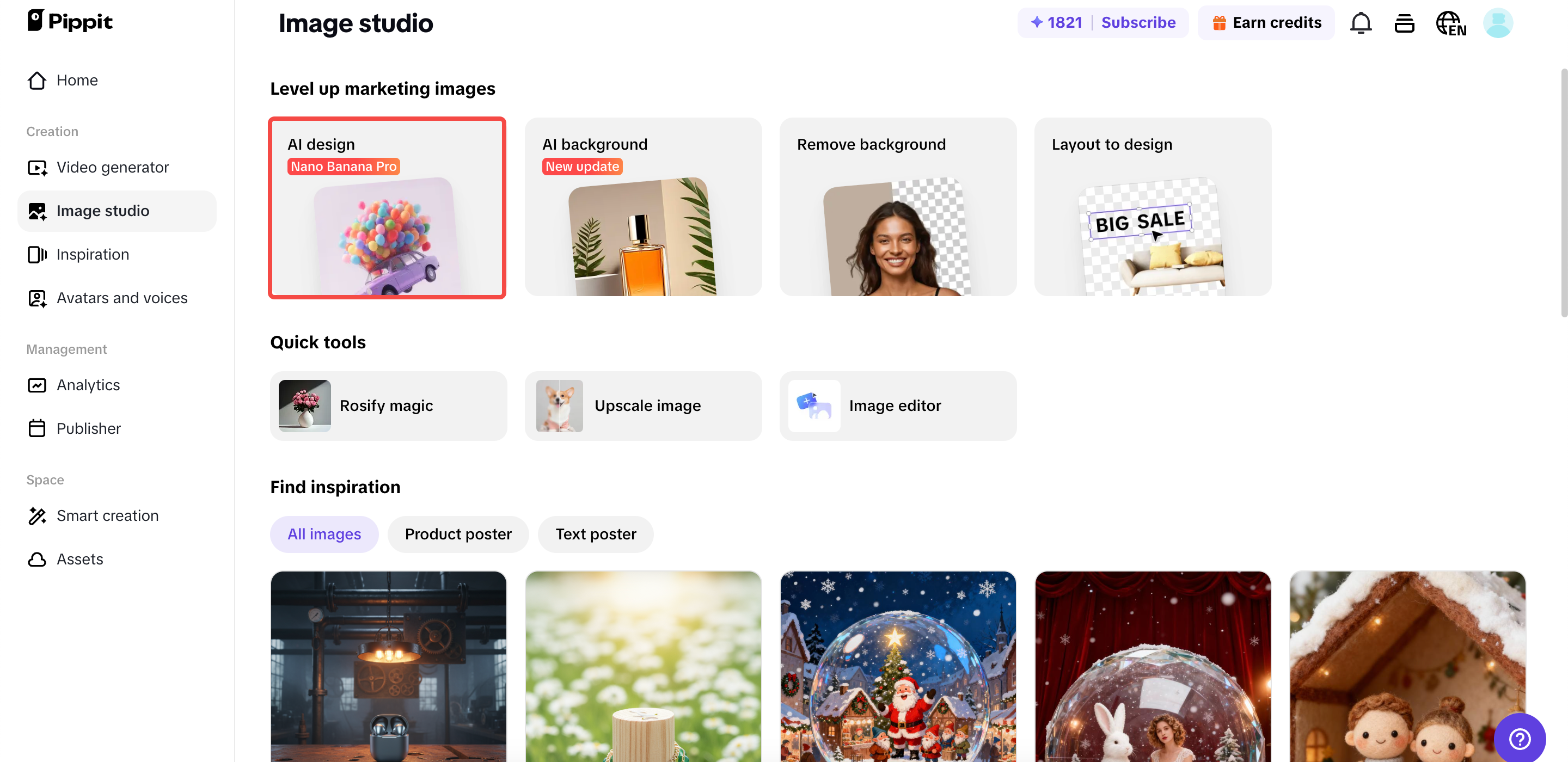 Öffnen des AI-Design-Tools