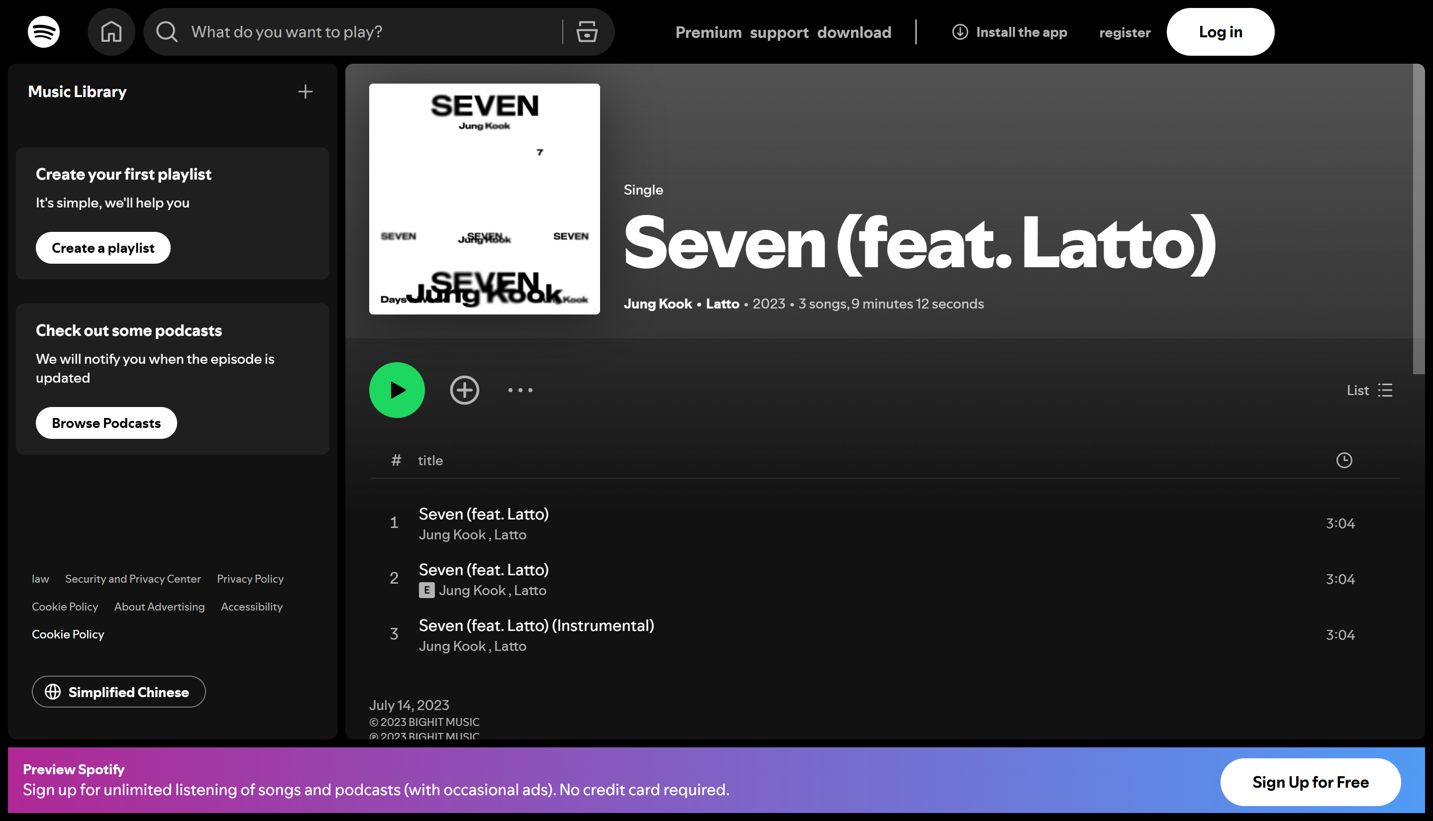 La cover di "Seven" raggiunge un miliardo di stream su Spotify