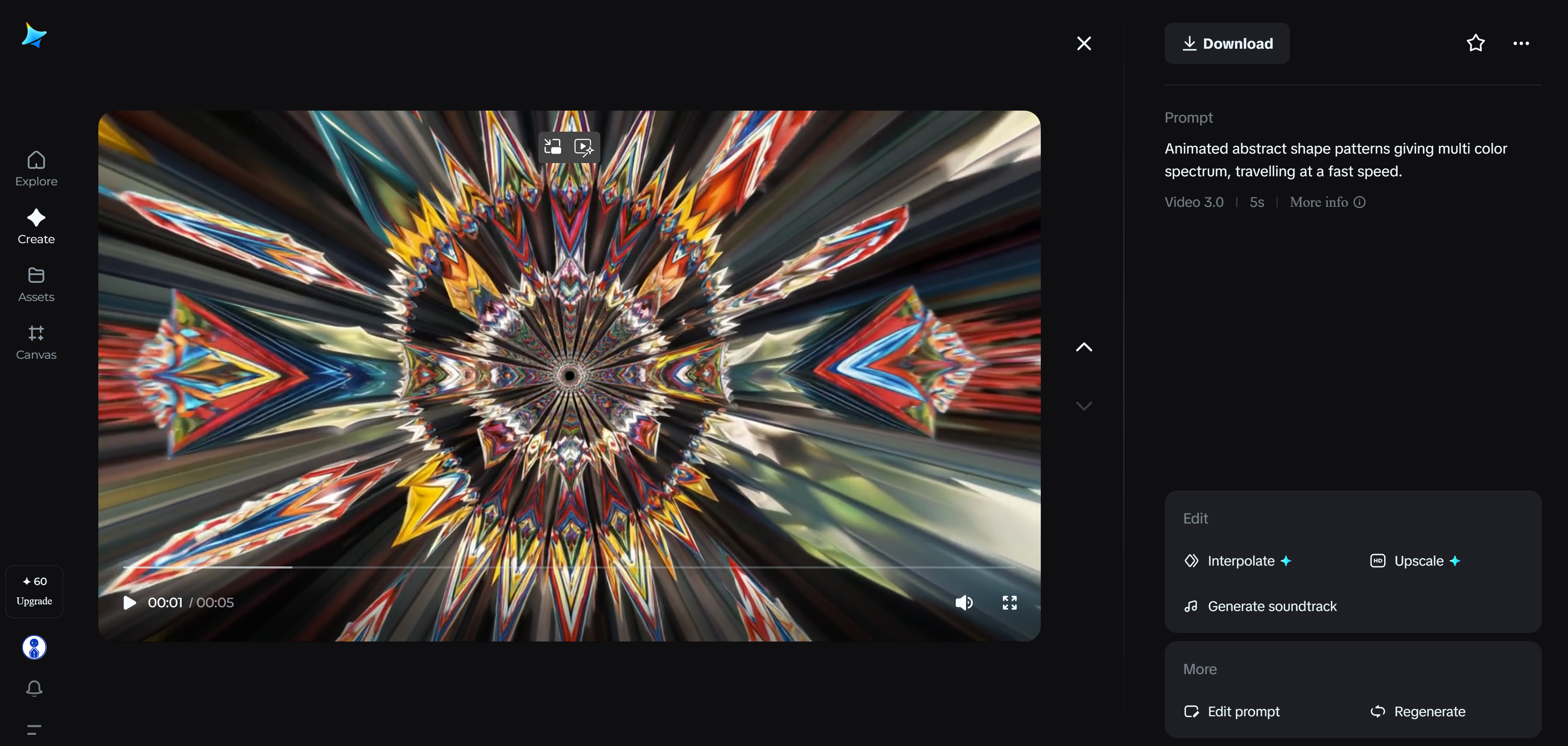 Animation av abstrakt form